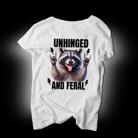 Kids Sizes Unhinged And Feral Tshirt - Picture 1 of 1